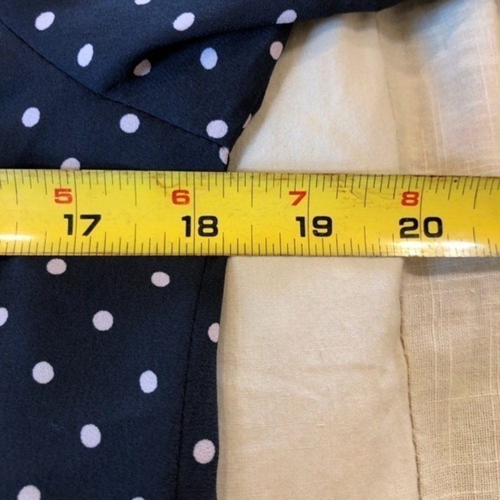 LOFT Polka Dot Pleated‎ Front Top - Picture 7 of 9